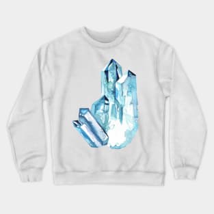 Aqua Aura Quartz Crystal Crewneck Sweatshirt